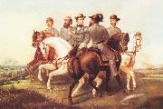 unknow artist Jefferson Davis and His Generals china oil painting reproduction